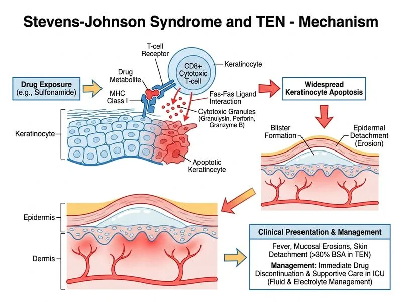 Stevens-Johnson Syndrome and TEN diagram