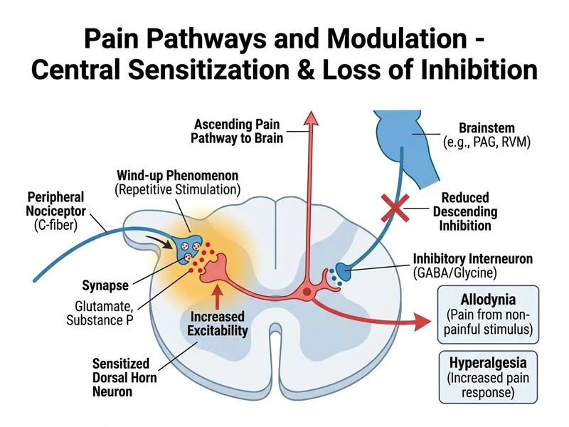 Pain Pathways and Modulation diagram