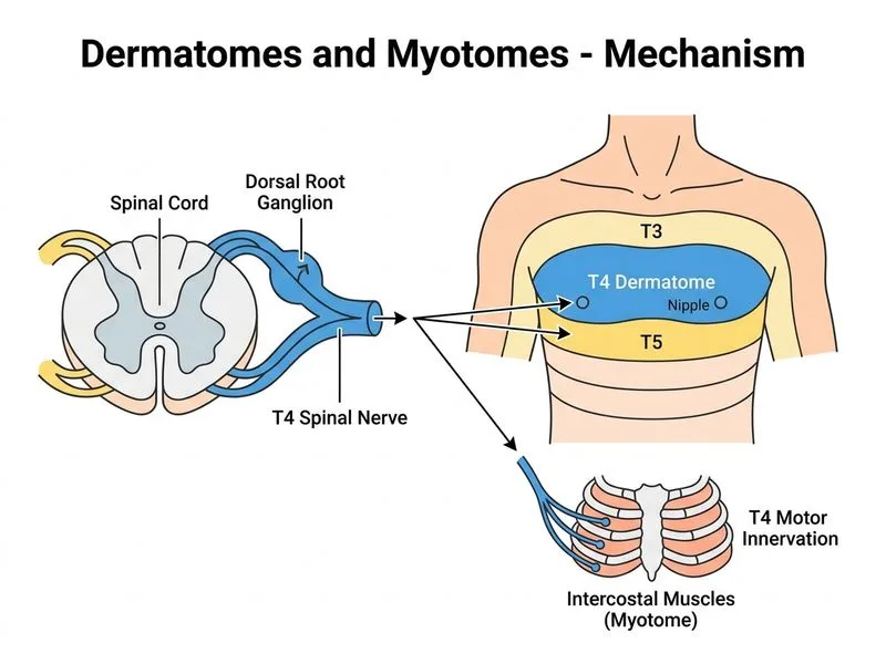 Dermatomes and Myotomes diagram