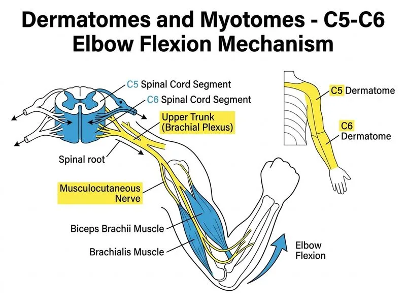 Dermatomes and Myotomes diagram
