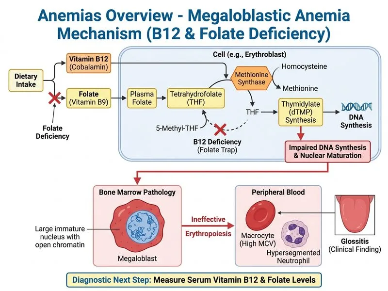 Anemias Overview diagram
