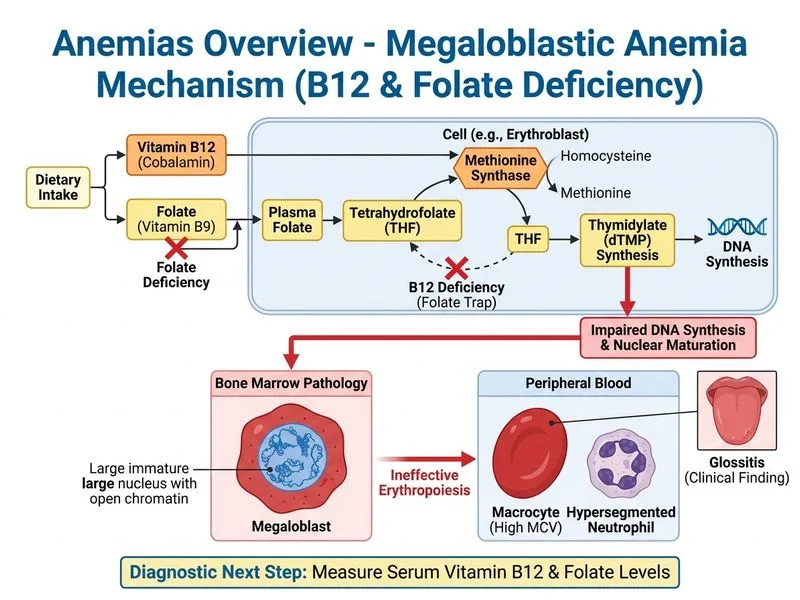 Anemias Overview diagram