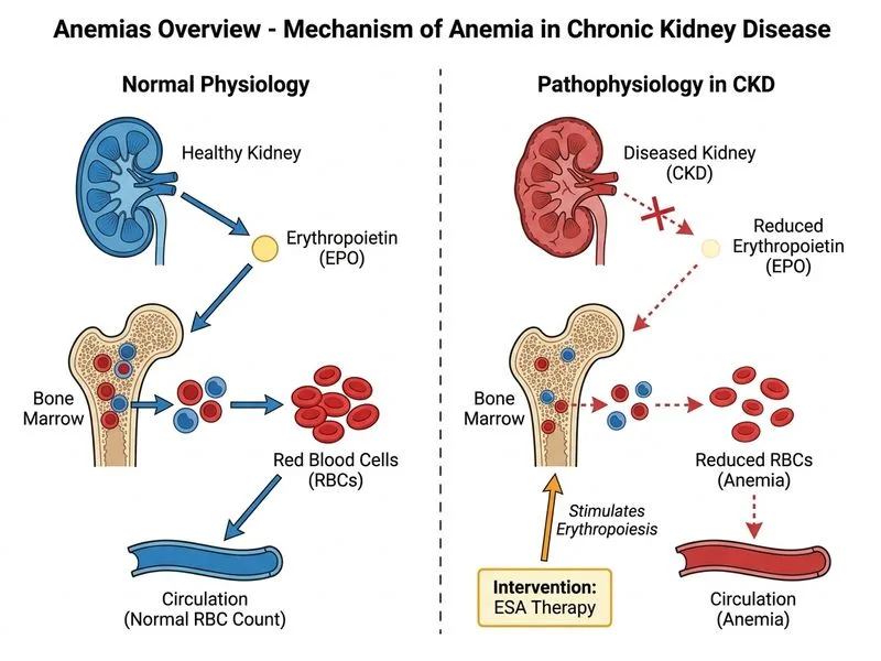 Anemias Overview diagram