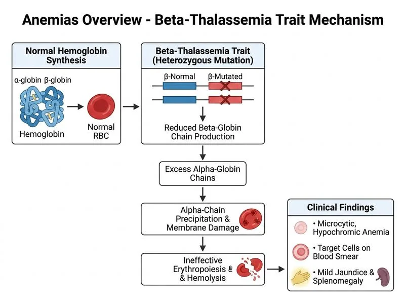 Anemias Overview diagram