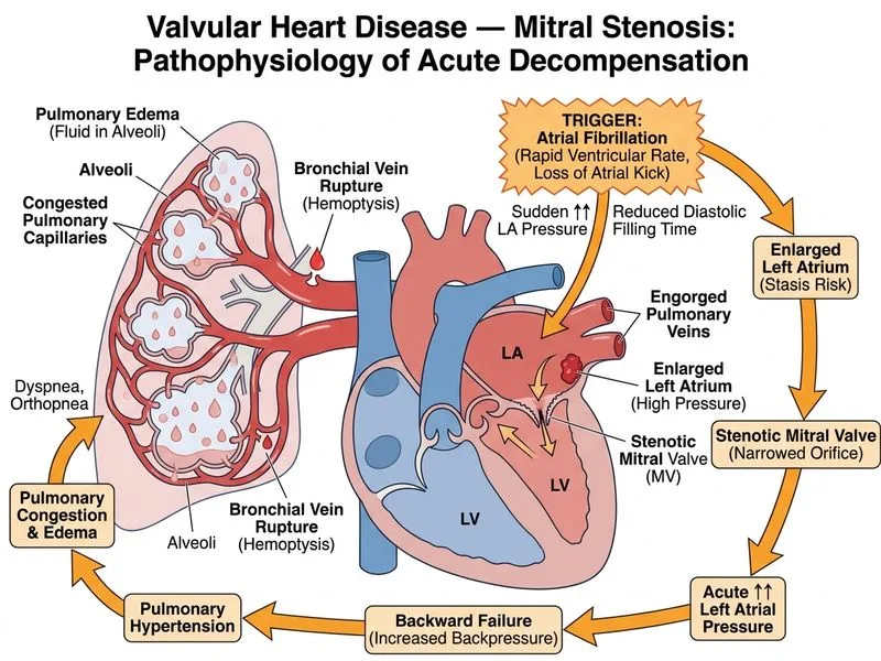 Valvular Heart Disease — Mitral Stenosis diagram