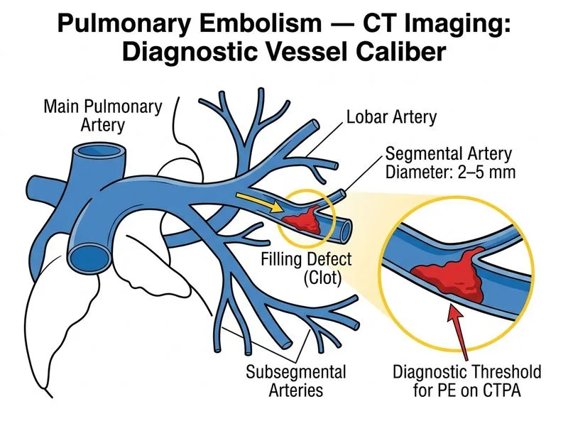 Pulmonary Embolism — CT Imaging diagram