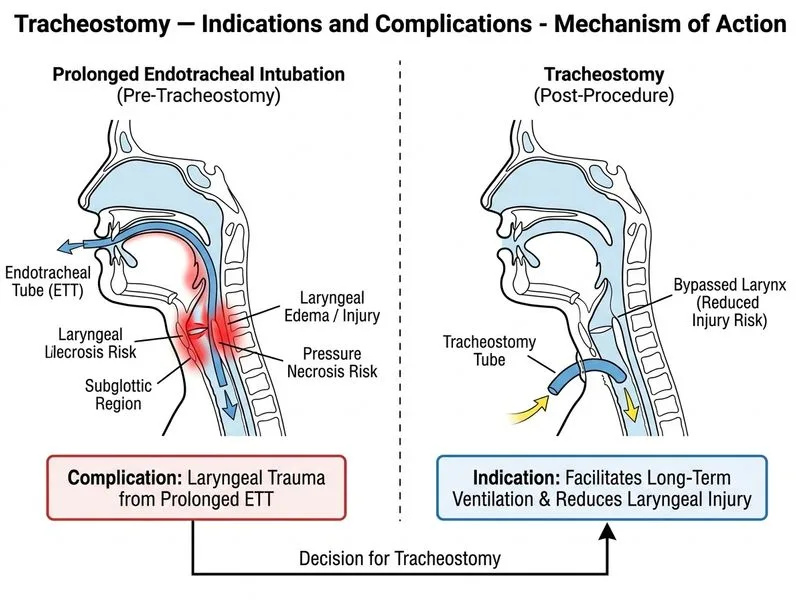 Tracheostomy — Indications and Complications diagram