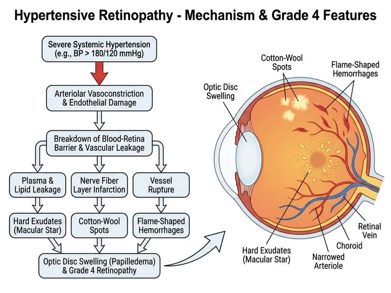 Hypertensive Retinopathy diagram