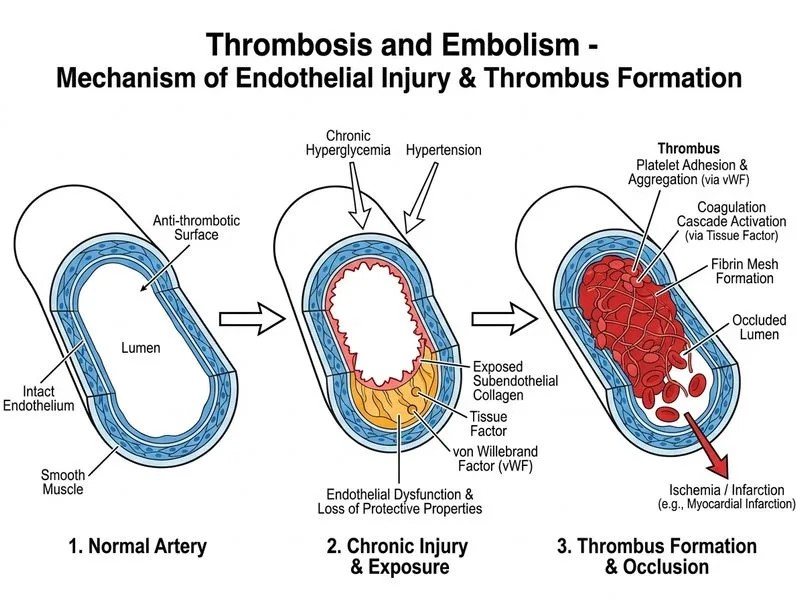 Thrombosis and Embolism diagram
