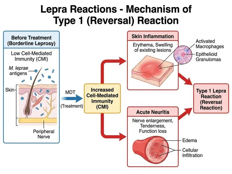 Lepra Reactions diagram