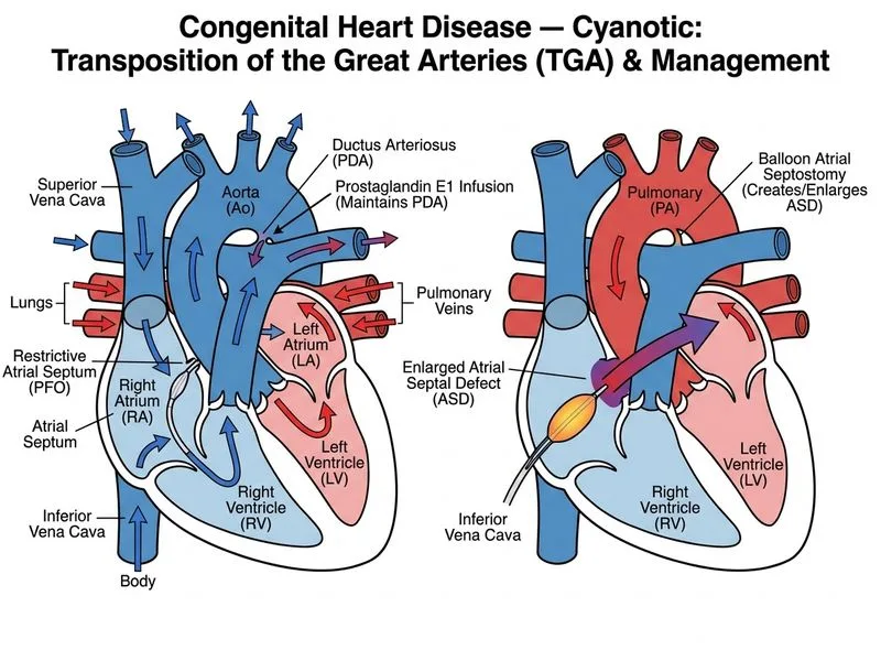 Congenital Heart Disease — Cyanotic diagram