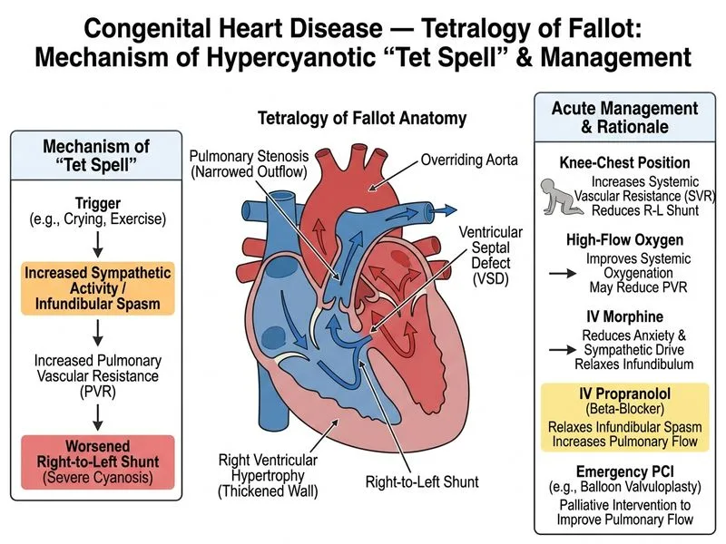 Congenital Heart Disease — Tetralogy of Fallot diagram