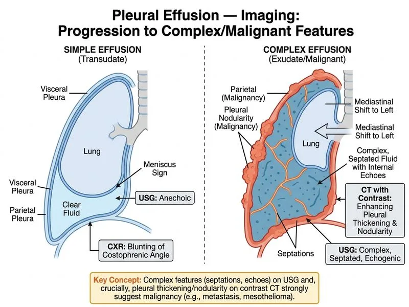 Pleural Effusion — Imaging diagram