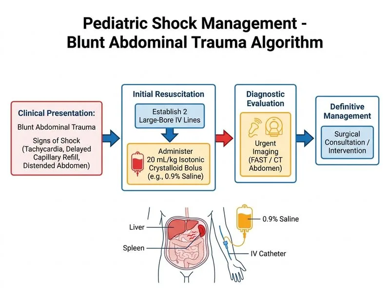 Pediatric Shock Management diagram