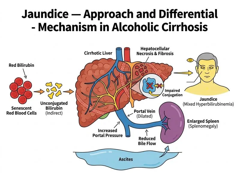 Jaundice — Approach and Differential diagram