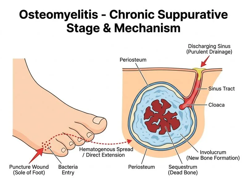 Osteomyelitis diagram