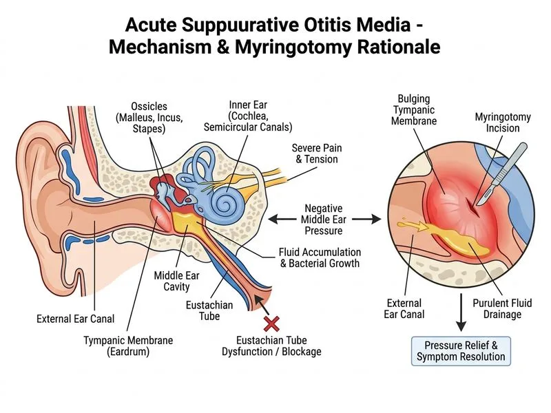 Acute Suppurative Otitis Media diagram