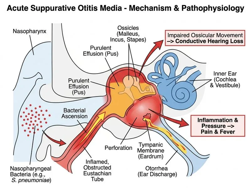 Acute Suppurative Otitis Media diagram