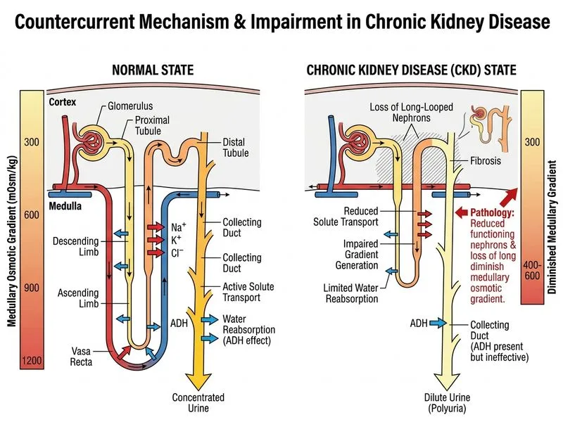 Countercurrent Mechanism diagram