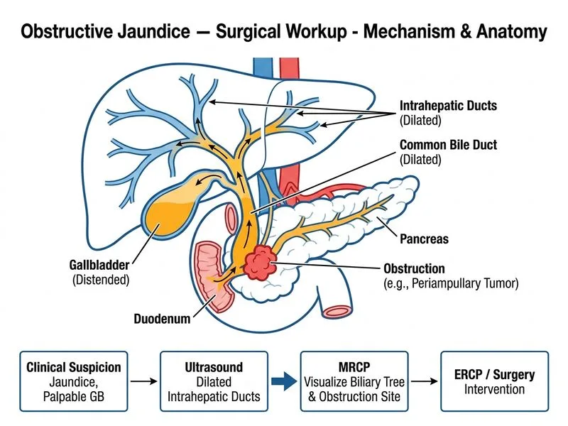 Obstructive Jaundice — Surgical Workup diagram