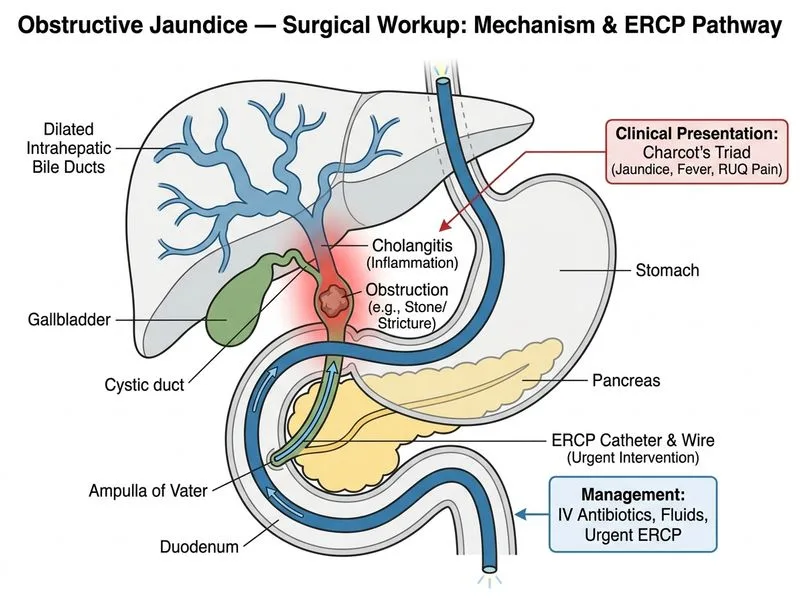 Obstructive Jaundice — Surgical Workup diagram