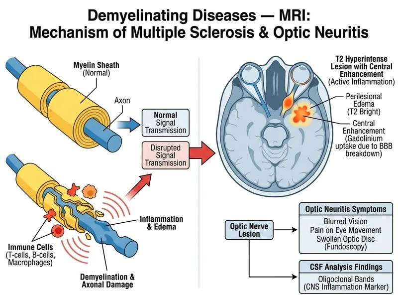 Demyelinating Diseases — MRI diagram