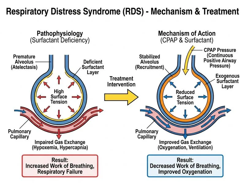 Respiratory Distress Syndrome diagram