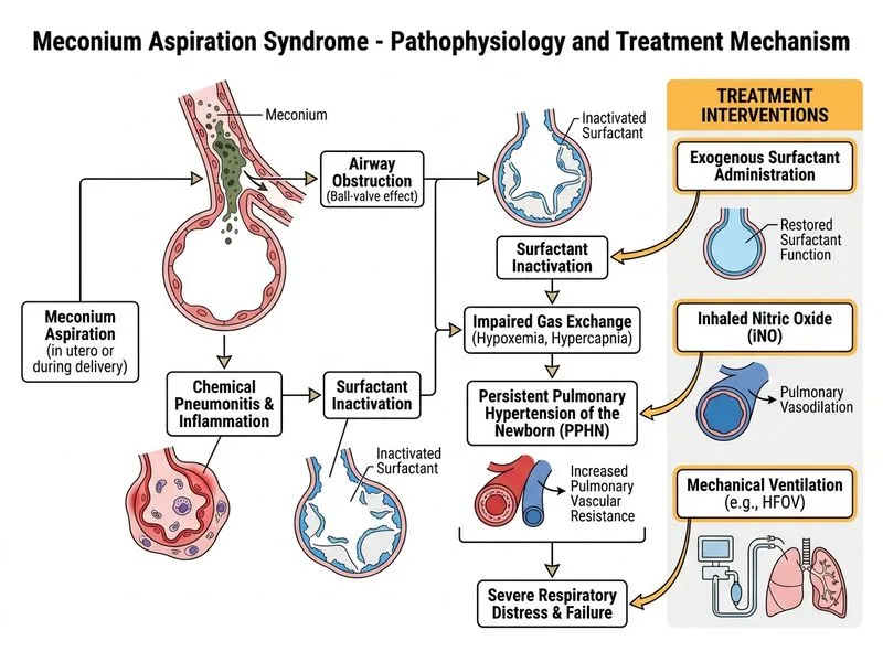 Meconium Aspiration Syndrome diagram