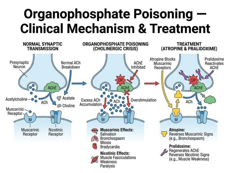 Organophosphate Poisoning — Clinical diagram