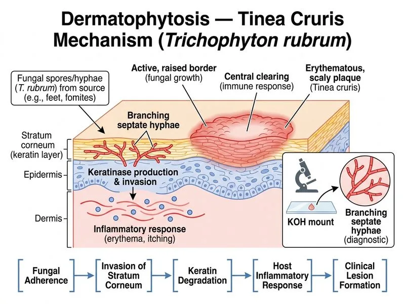 Dermatophytosis — Tinea diagram