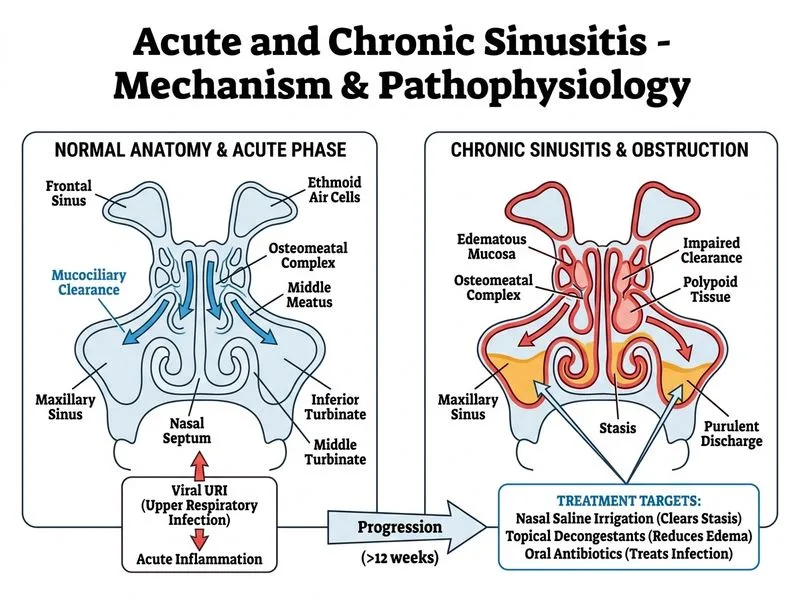 Acute and Chronic Sinusitis diagram