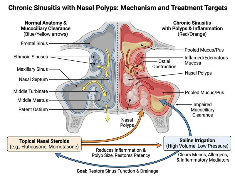 Acute and Chronic Sinusitis diagram