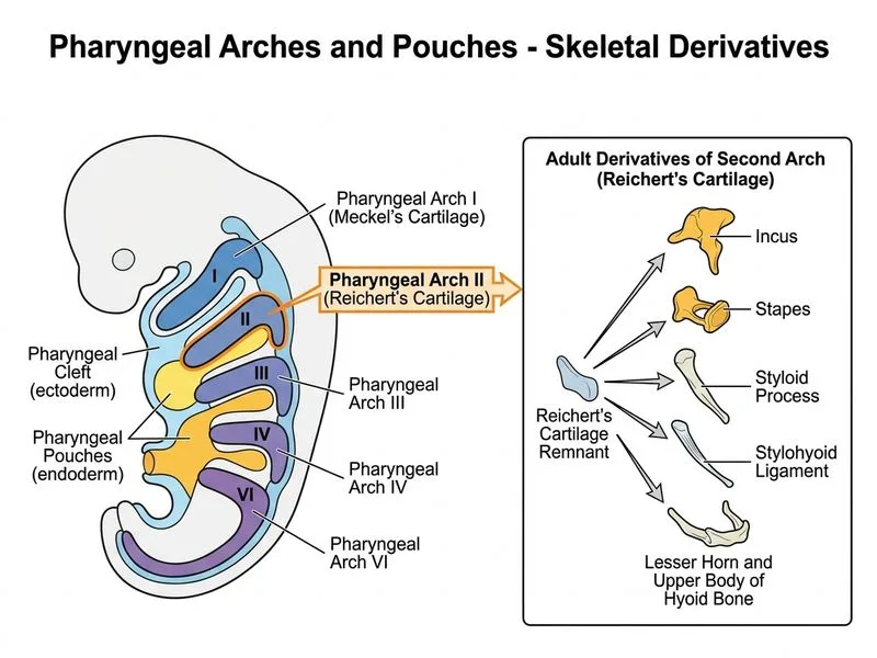 Pharyngeal Arches and Pouches diagram
