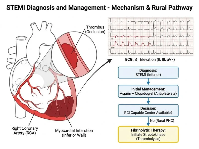 STEMI Diagnosis and Management diagram