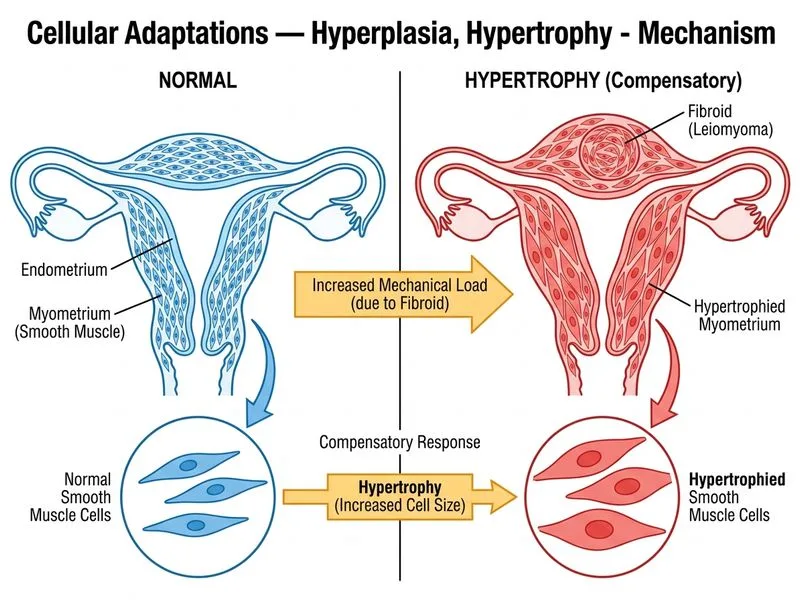 Cellular Adaptations — Hyperplasia, Hypertrophy diagram