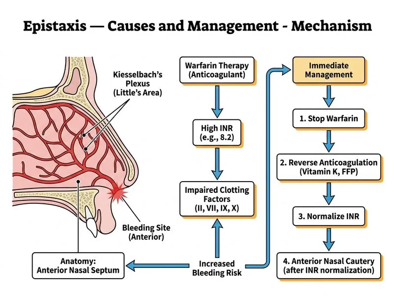 Epistaxis — Causes and Management diagram
