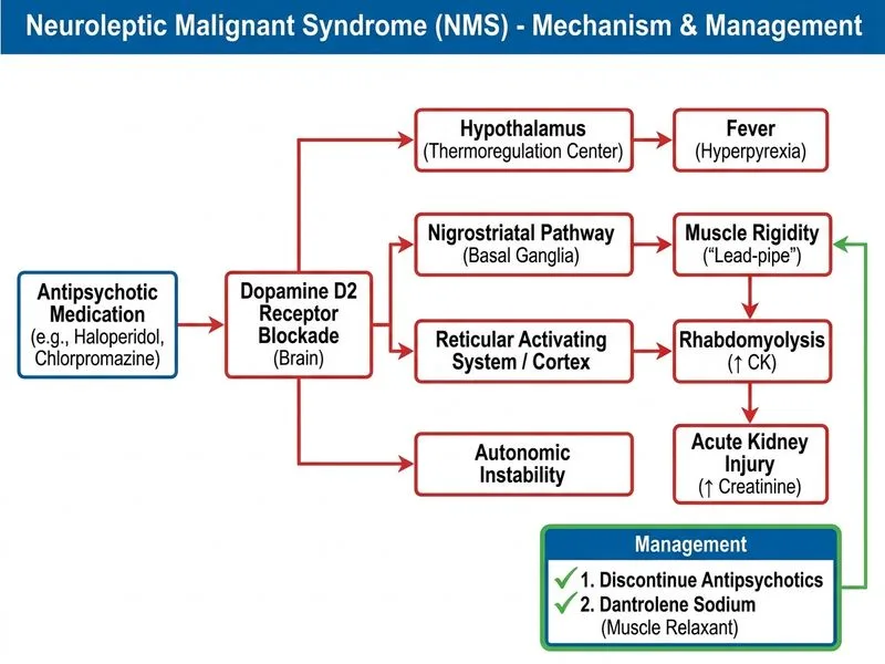 Serotonin Syndrome and NMS diagram