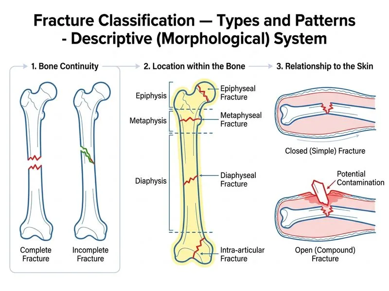 Fracture Classification — Types and Patterns diagram