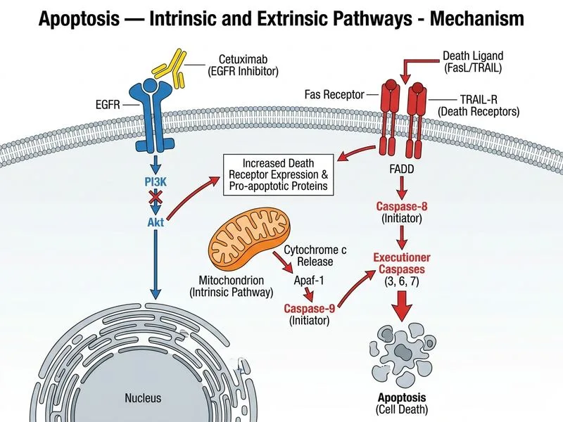 Apoptosis — Intrinsic and Extrinsic Pathways diagram