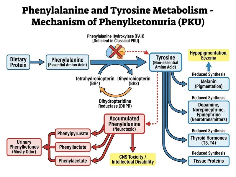Phenylalanine and Tyrosine Metabolism diagram