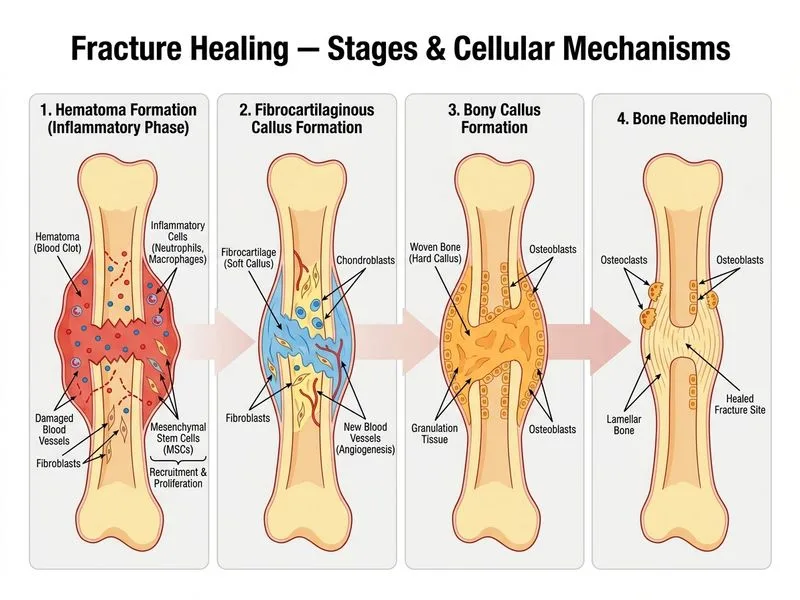 Fracture Healing — Stages diagram