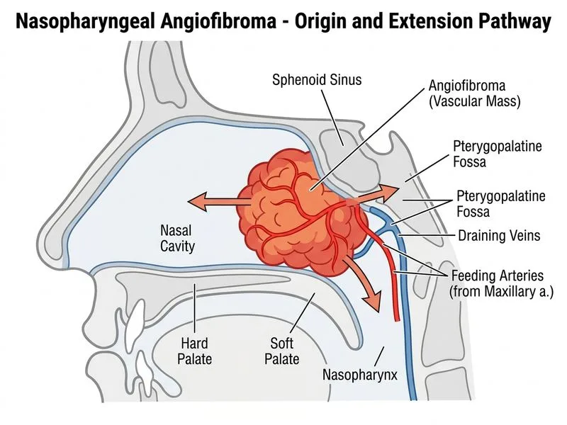Nasopharyngeal Angiofibroma diagram
