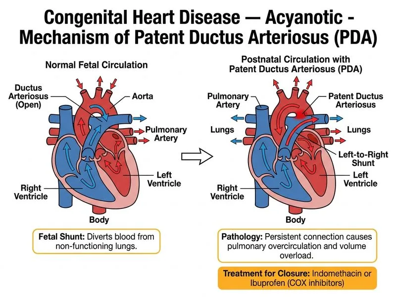 Congenital Heart Disease — Acyanotic diagram