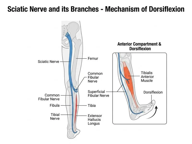 Sciatic Nerve and its Branches diagram