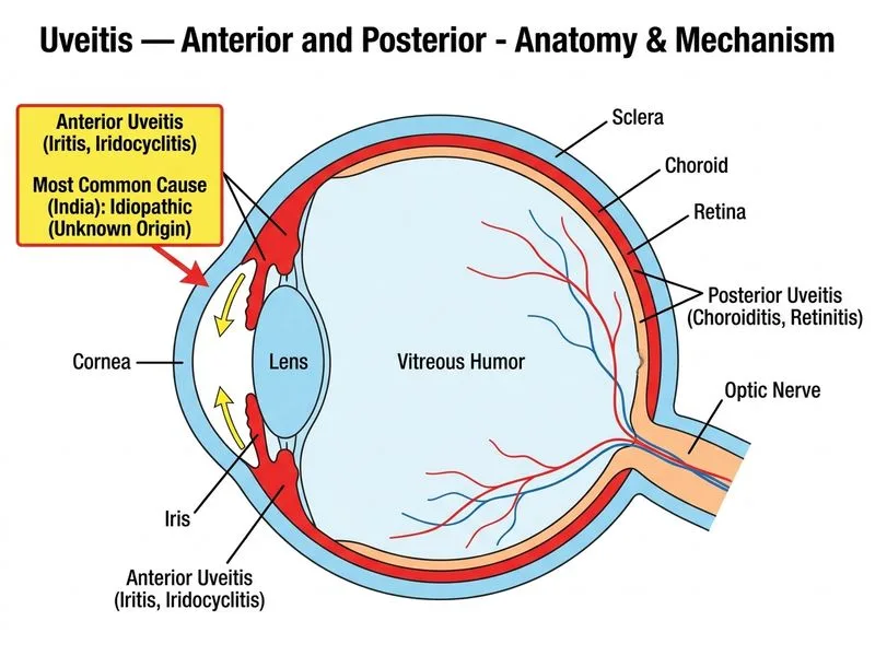 Uveitis — Anterior and Posterior diagram