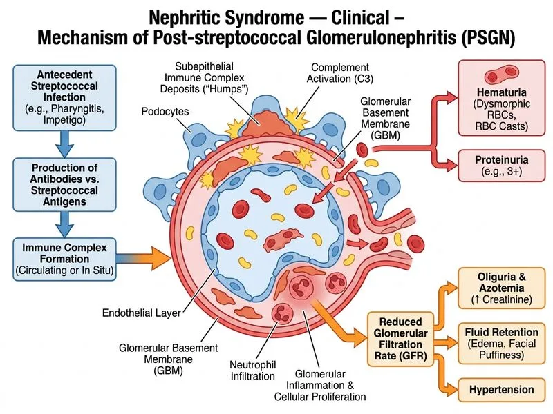 Nephritic Syndrome — Clinical diagram