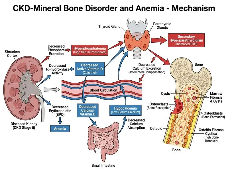 CKD-Mineral Bone Disorder and Anemia diagram