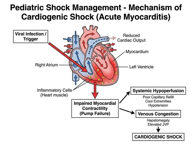 Pediatric Shock Management diagram
