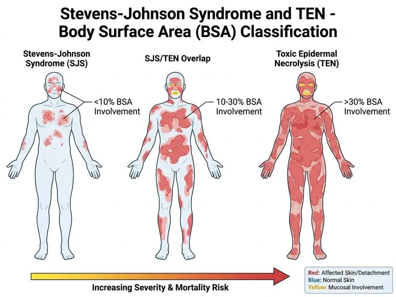 Stevens-Johnson Syndrome and TEN diagram