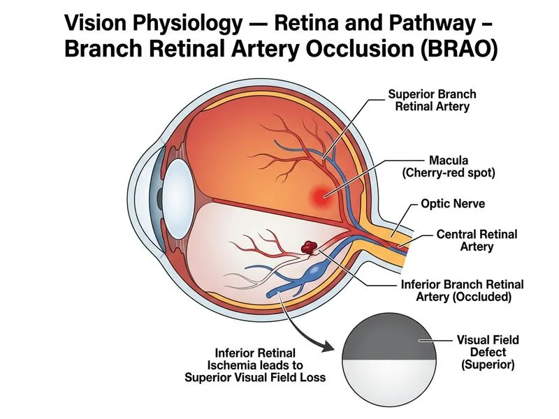 Vision Physiology — Retina and Pathway diagram